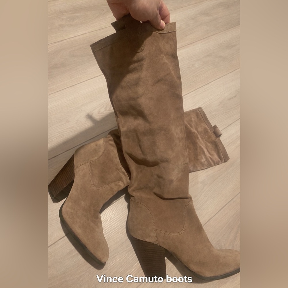 Vince Camuto Brown Suede Heeled Boots